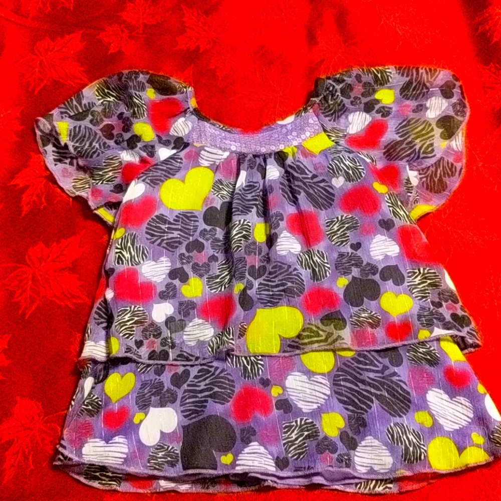 3T Purple Ruffled Shirt